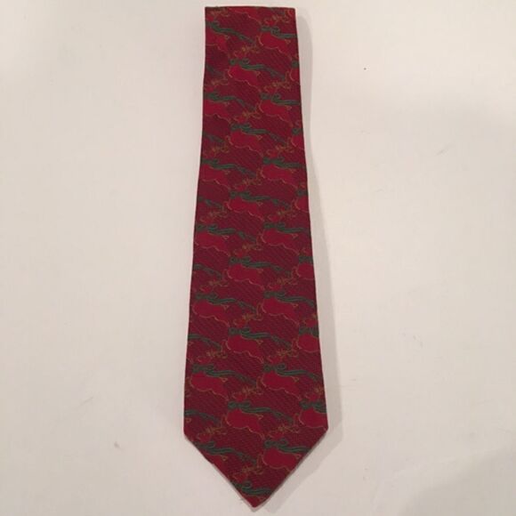 Men's Christmas Tie All Over Reindeer Pattern by Robert Talbott - Picture 1 of 3